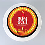 Bhai Dooj Wishes Chocolate Cake Half Kg