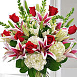 Blooming Flower Glass Vase