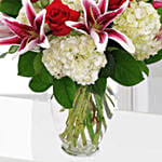 Blooming Flower Glass Vase