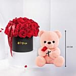 Blush & Cuddles Roses Arrangement