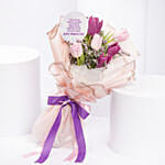 Blushing Tulip Bouquet For Women's Day