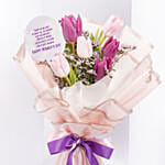 Blushing Tulip Bouquet For Women's Day