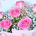 Bouquet Of Pink Roses | Graduation Day