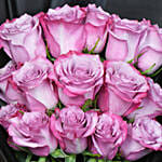 Elegant Plum Roses and Cake Delight