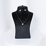 Gold Plated Silver Flower Necklace Set