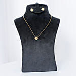 Gold Plated Silver Flower Necklace Set