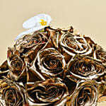 Golden Colored Roses Arrangement