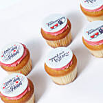 Happy Anniversary Cupcake 6 Pcs