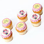 Happy Birthday Cupcake 6 Pcs