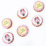 Happy Birthday Cupcake 6 Pcs