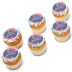 Happy Birthday Cupcakes 6pcs