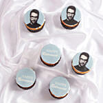 Happy Retirement Blue Theme Cupcake