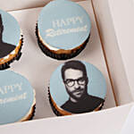 Happy Retirement Blue Theme Cupcake