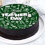 Happy Teachers Day Chocolate Round Cake