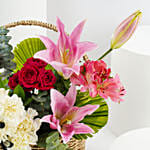 Harmony Basket | Carnation n Spray Roses