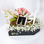 Heart Shape Flowers Arrangement with Jewelry