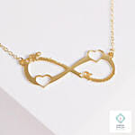 Infinity Name Silver Necklace Silver Color