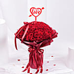 Love Medley Valentines Flower Grand Bouquet | Red Love Topper