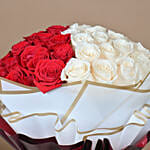 Lovely Red & White Rose Bouquet