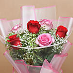 Loves Blushing Roses N Chocolate Cake