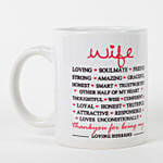 Loving Wife Printed White Mug