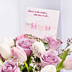 Mom Tender Love Rose And Tulips