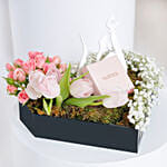 Moms Love Flowers and Necklace Hamper