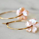 Mother of Pearl Silver Earring Silver Color