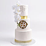 Moulded Ivory Wedding Cake