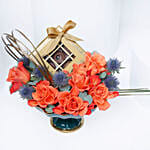 Orange Roses with Empire Chocolate Box
