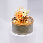 Otantik Home - Gray Chocolate Bowl with Flowers