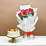 Passionate Love Roses & Cake Surprise
