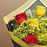 Passionate Sunshine Roses with Cake Delight