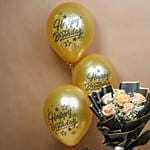 Peachy Rose Ensemble with Black Forest Cake Surprise