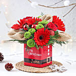 Personalised Santa's Wishes Floral Gift Vase