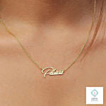Personalized Name Silver Necklace Silver Color