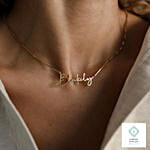 Personalized Name Silver Necklace Silver Color