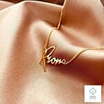 Personalized Silver Necklace Gold Color