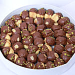 Petit Four Round Shape Box with Flowers