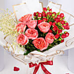 Pink Garden Roses Bouquet