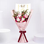 Pink Roses Bouquet Eng | Eid Mubarak
