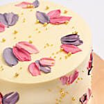 Purple & Pink Petals Chocolate Cake