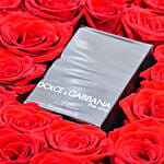 Red Roses and Perfume Box Arrangement
