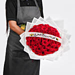 Red Roses Graduation Hand Bouquet