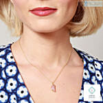 Rose Quartz Silver Necklace Silver Color