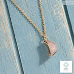 Rose Quartz Silver Necklace Silver Color