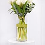 Saada | White Tulip n Lilies Vase