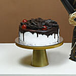 Serenity in Peach Roses & Cake Delight