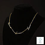 Three Name Silver Necklace Silver Color