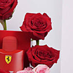 Valentines Day Flower and Perfume for Him